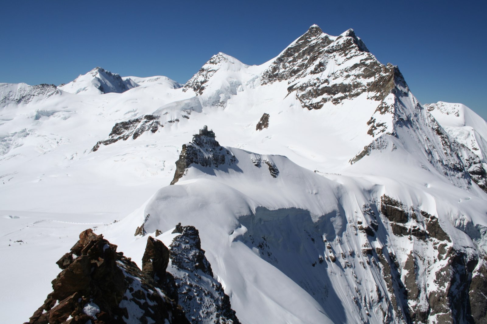Snow-covered alpine landscape; illustrative photography